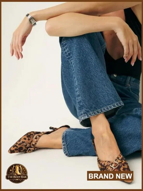 Vegan Leather Kitten Heel Mules with Bow Studded Pointed Toe Slip On - Picture 2 of 7